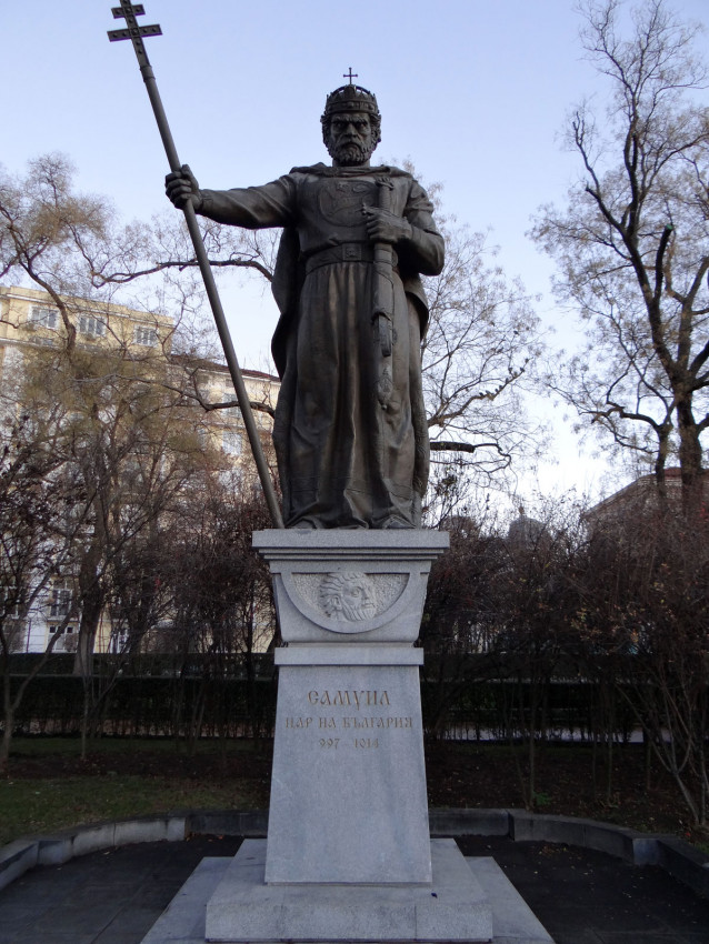 Statue of Tsar Samuel (997-1014) outside St Sophia Church