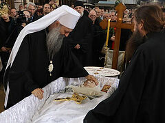 Mother of Serbian Patriarch buried in Bright Week