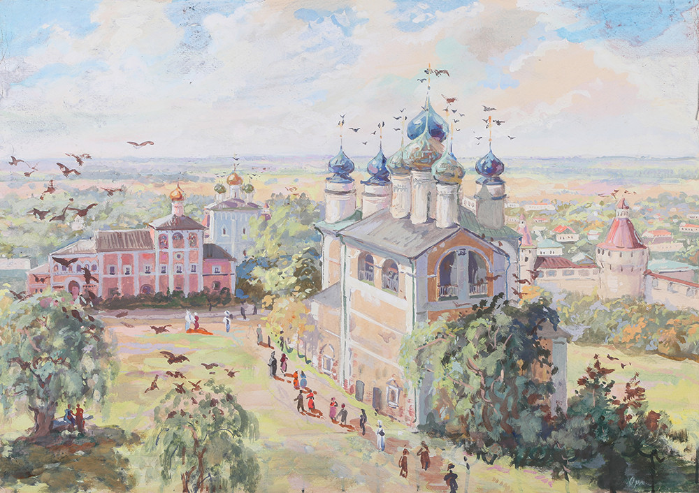 Вид Борисоглебского монастыря близ Ростова Великого