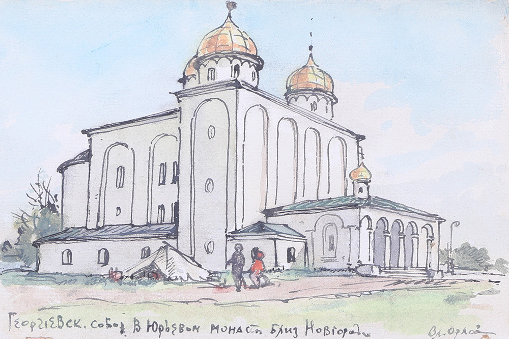 Георгиевский собор в Юрьевом монастыре близ Новгорода