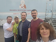 Пять смен добровольцев Екатеринбургской епархии посетили церковный медико-социальный центр в Мариуполе. Информационная сводка о помощи беженцам (от 25 мая 2023 года)