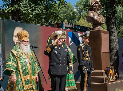 В день памяти праведного воина Феодора Ушакова в Москве заложен храм в честь святого и открыт памятник великому флотоводцу