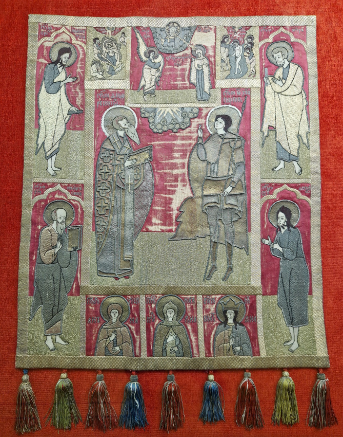 St. Theodore Sykeote and Great Martyr George with select saints.