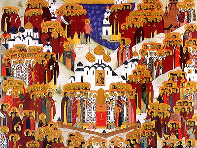 Божественная литургия в Сретенском монастыре в Неделю 2-ю по Пятидесятнице, Всех святых в земле Российской просиявших 