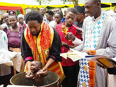 Mass Baptism in Uganda and the miracle of twin babies