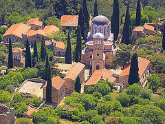 Greek UNESCO-protected monastery undergoing restoration