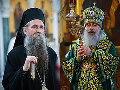 Metropolitan of Montenegro in support of persecuted Ukrainian Metropolitan-Abbot of Svyatogorsk Lavra