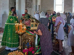 First Liturgy in Ukrainian village church in 90+ years