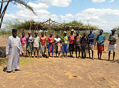 In one of the villages in Kenya, residents are preparing for baptism and setting up a place for worship