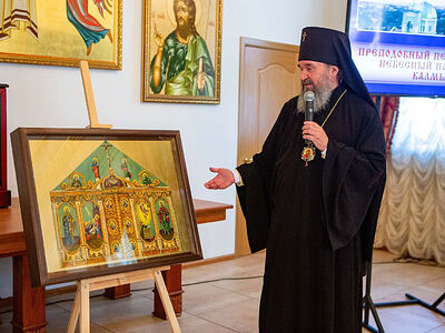 Восстановлен эскиз иконостаса первой походной церкви для Калмыцкой степи