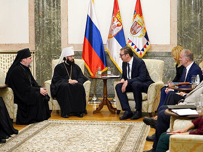 Состоялась встреча председателя Отдела внешних церковных связей с Президентом Сербии