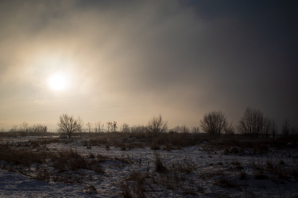 Fog outside the city