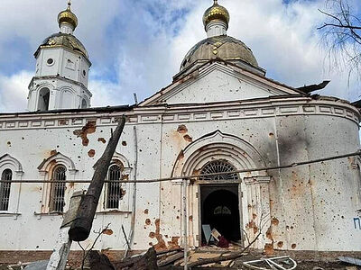 На территории пяти районов Курской области повреждены 23 храма, два из них разрушены до основания