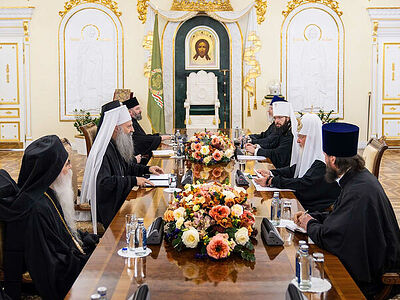 Состоялась встреча Предстоятелей Русской и Сербской Православных Церквей