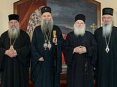 Metropolitan of Limassol and Abbot of Vatopedi ask Serbian Patriarch for relics of great Serbian saints