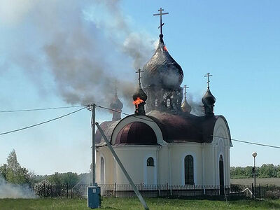 В результате атаки ВСУ пострадал храм великомученика Георгия Победоносца в селе Толоконное Белгородской области