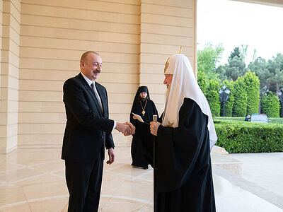 Состоялась встреча Святейшего Патриарха Кирилла с Президентом Азербайджана Ильхамом Алиевым