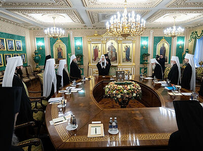 Святейший Патриарх Кирилл возглавил очередное заседание Священного Синода