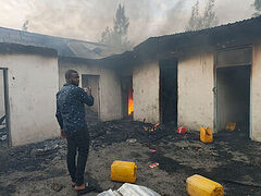 Orthodox medical clinic destroyed by arsonists in war-torn Eastern Congo