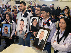 Funeral service for martyrs of Damascus terrorist attack, Patriarch John presides (+VIDEO)