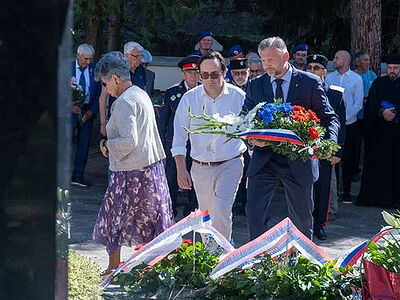 Делегация Русского Дома почтила память добровольца сербско-турецкой войны