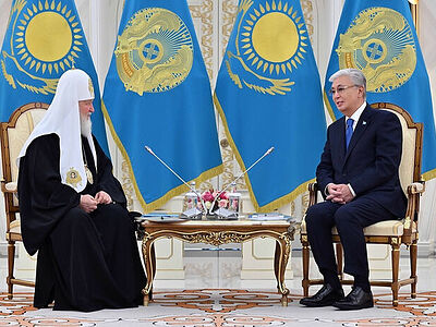Состоялась встреча Святейшего Патриарха Кирилла с Президентом Республики Казахстан К.-Ж.К. Токаевым