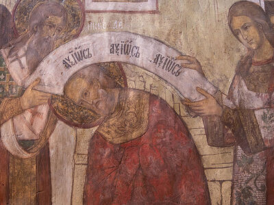 Житийные фрески святителя Николая из Никольского придела Успенского собора Троице-Сергиевой лавры