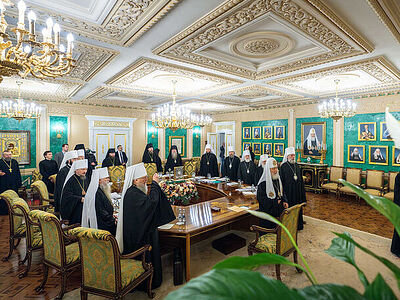 Святейший Патриарх Кирилл возглавил последнее в 2025 году заседание Священного Синода Русской Православной Церкви