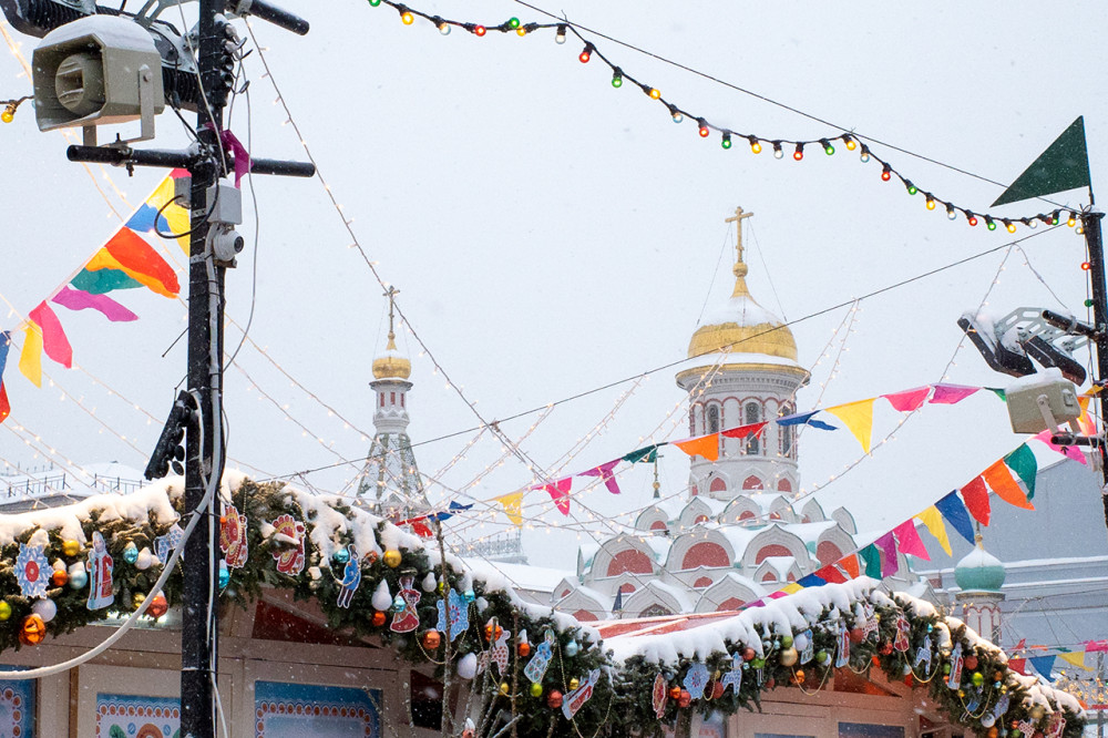 Domes of the Kazan Cathedral on Red Square