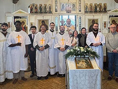 Mass Baptism at ROCOR parish in northern England on Theophany