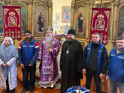 Состоялась встреча представителей Патриаршей гуманитарной миссии с епископом Губкинским Авелем и руководством Грайворонского округа