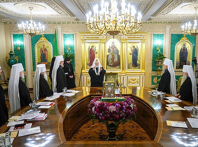Святейший Патриарх Кирилл возглавил первое в 2026 году заседание Священного Синода Русской Православной Церкви