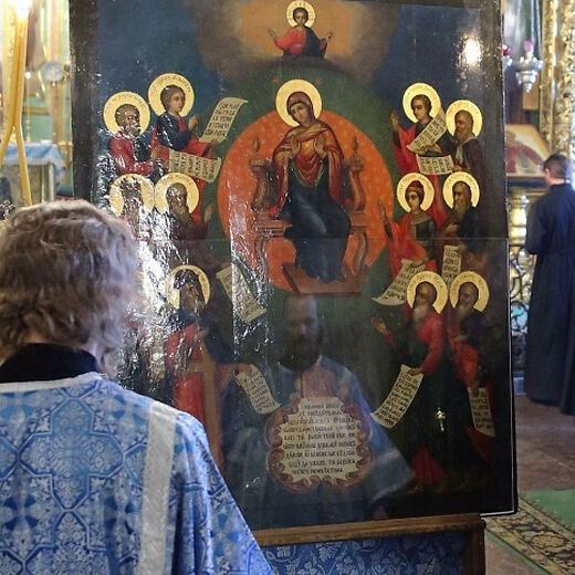 Saturday of the Fifth Week of Lent. The Laudation of the Most Holy Theotokos