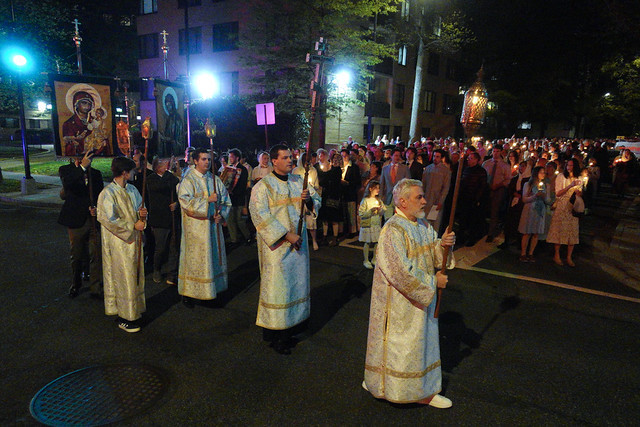 Paschal cross procession on the streets of Washington, D.C.