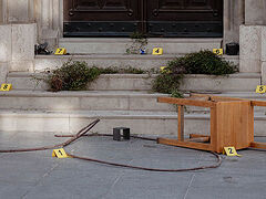 Vandalism at Serbian Orthodox cathedral in Zagreb