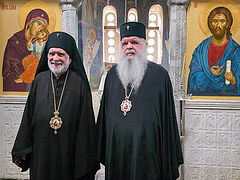 OCA’s Abp. Michael and pilgrims meet primate of Macedonian Orthodox Church