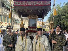 Procession honors St. Spyridon miraculously saving Corfu from Turkish invasion