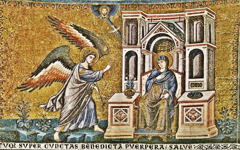 Пьетро Каваллини, Благовещение, базилика Санта-Мария-ин-Трастевере, 1291 год