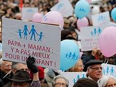 Во Франции протестуют против легализации однополых браков