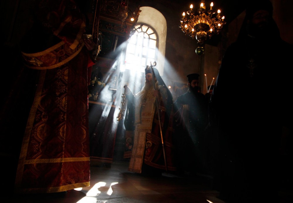 Иерусалимский Патриарх в базилике Рождества Христова